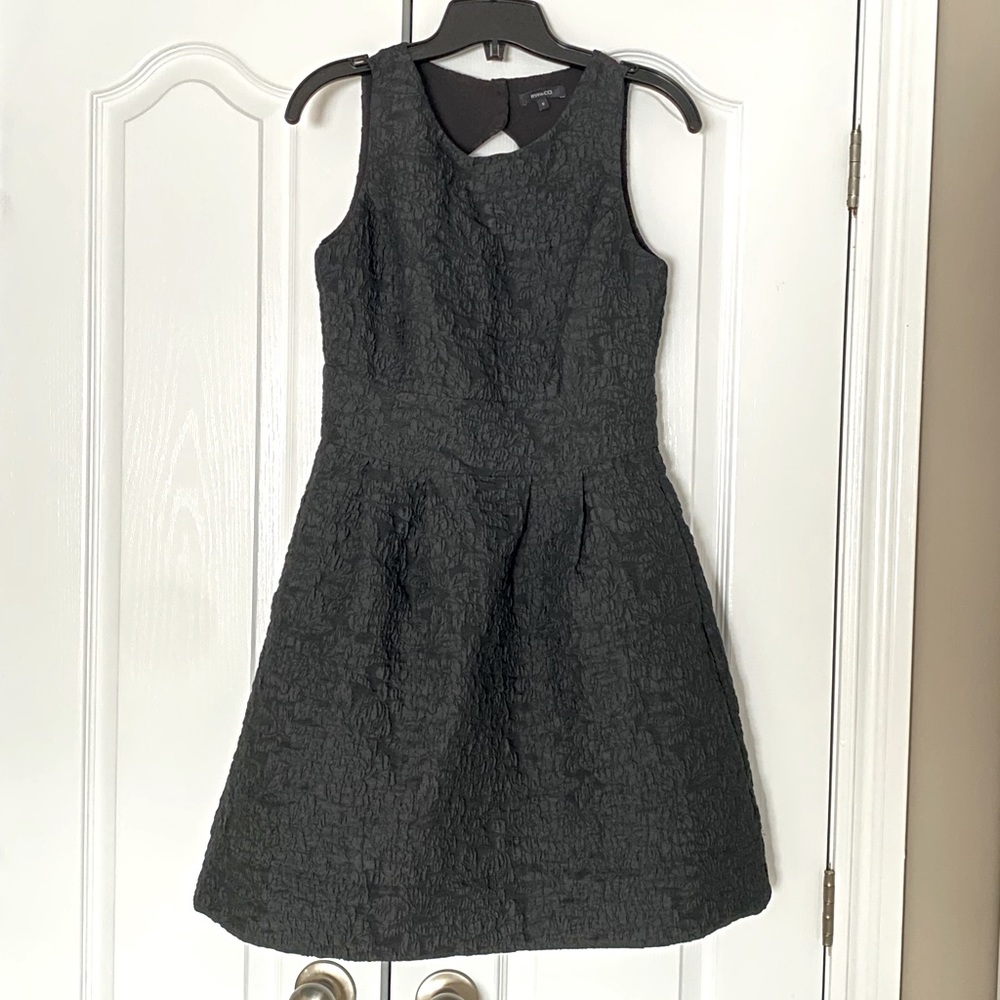 Floral Brocade Fit and Flare dress with Cut Out